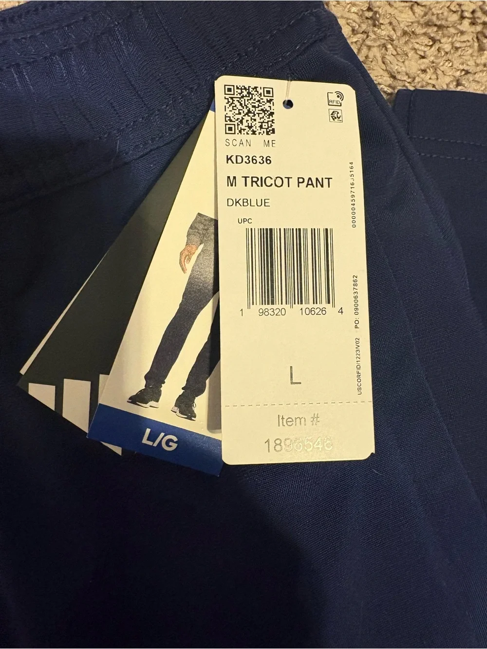 Adidas Navy Blue Athletic Set - pants and zip up - Picture 3 of 10